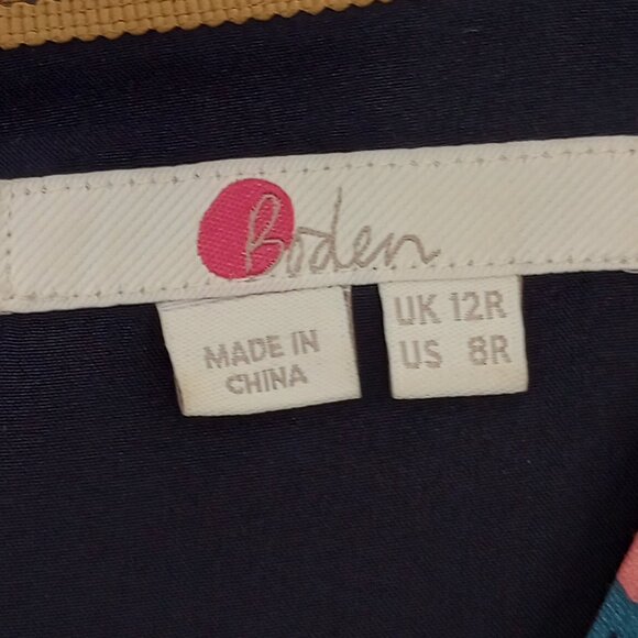 Boden Navy Floral Emilie Midi Dress - Picture 2 of 9